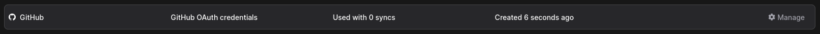 GitHub credentials stored